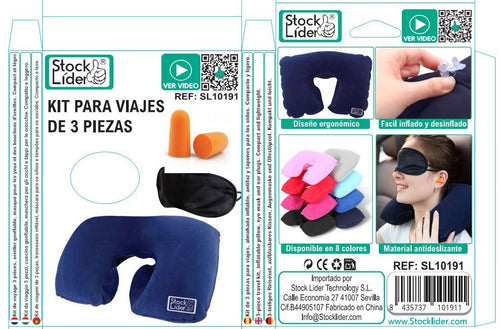 Almohada de viaje kit 3pcs