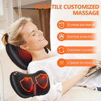 Cojín Almohada de Masaje Eléctrico Shiatsu Con Calor para Cuello Hombros Espalda Piernas Pies Alivio del Dolor Muscular